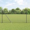 vidaXL Fence Post Grey 10 x 1.5 m (16 x 16 mm mesh) Steel and PVC