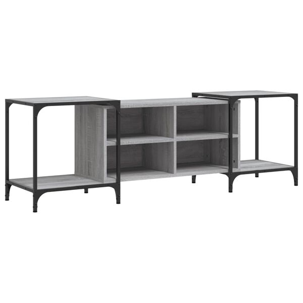 vidaXL TV Cabinet Grey Sonoma 153x37x50 cm Engineered Wood