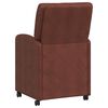 vidaXL Dining Chairs with Wheels 2 pcs Shiny brown 57 x 67 x 95 cm