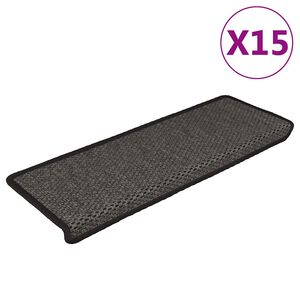 vidaXL Stair Mat | Set of 15 | Anthracite