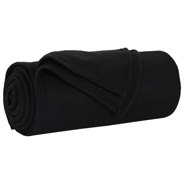 vidaXL Throw Blankets 6 pcs Black 240 x 220 cm Fleece