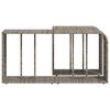 vidaXL Storage Shelves 2 pcs Grey Poly Rattan