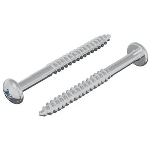 vidaXL Wood Screw 2 pcs Silver 9.8 x 53 mm Steel