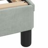 vidaXL Bed Frame "Dover" Light Grey 135x190 cm Double Velvet