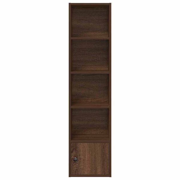 vidaXL Bookcase Brown Oak 31x24x127 cm Engineered Wood