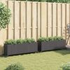vidaXL Garden Planters with Wheels 2 pcs Black 107x32x38 cm Poly Rattan
