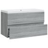 vidaXL Sink Cabinet with Built-in Basin Grey Sonoma Engineered Wood