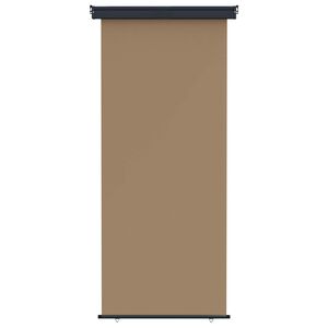 vidaXL Balcony Side Awning 60 x 250 cm 100% polyester iron steel Taupe