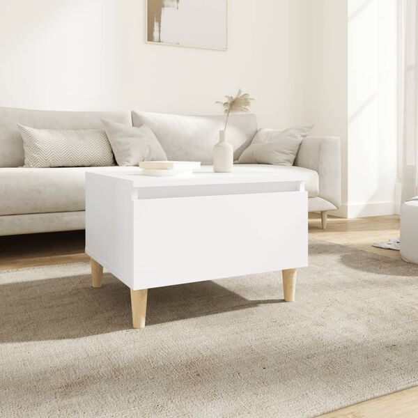 vidaXL Side Table White 50x46x35 cm Engineered Wood