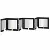 vidaXL Foldable Dog Gate with Stands 6 pcs Black Oak 482 cm