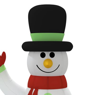 vidaXL Inflatable Snowman Family with LEDs 360 cm