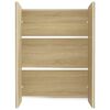 vidaXL Bathroom Mirror Cabinet 60x15x75 cm MDF White and Oak