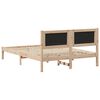 vidaXL Bed Frame with Headboard Black 135 x 190 cm Solid Pine Wood