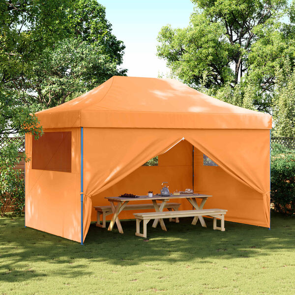 vidaXL Party Tent Folding Orange 292 x 440 x 315 cm Oxford Fabric