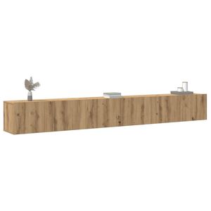 vidaXL 3 Piece TV Cabinet Set Wall-mounted Artisan Oak Engineered Wood