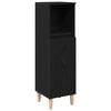 vidaXL Bathroom Cabinet Black Oak 30 x 30 x 100 cm Engineered Wood