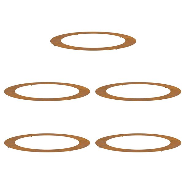 vidaXL suitable for Flat Tree Rings 5 pcs Brown &Oslash;90 / 120 cm