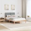 vidaXL Bed Frame Light Grey 120 x 200 cm Solid Pine Wood