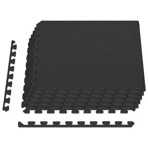 vidaXL Floor Mats 6 pcs 2,16 ㎡ EVA Foam Black