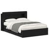 vidaXL Bed Frame with Storage Black 160 x 200 cm Engineered Wood