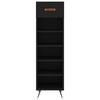vidaXL Shoe Cabinet Black 30x35x105 cm Engineered Wood