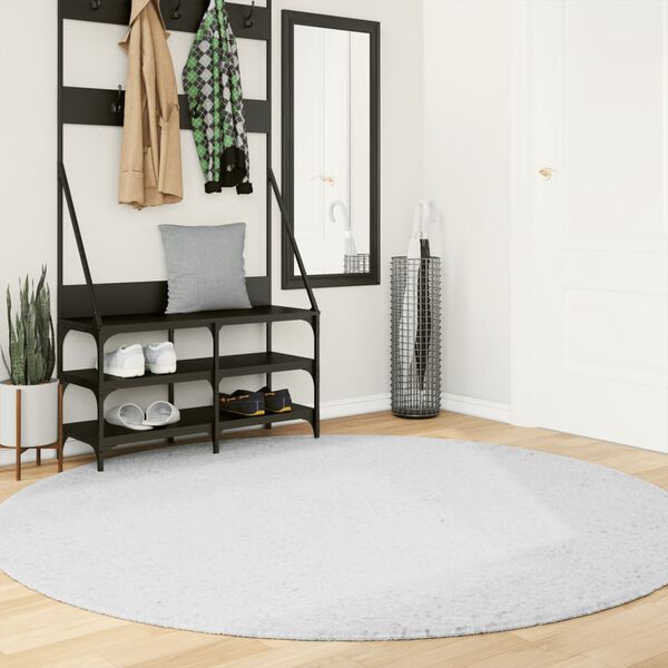 vidaXL Rug OVIEDO Short Pile Grey &Oslash; 200 cm