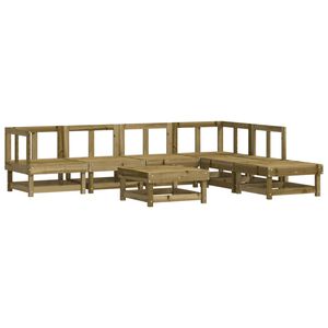 vidaXL 7 Piece Garden Lounge Set Impregnated Wood Pine