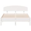 vidaXL Bed Frame without Mattress White 135x190 cm Double Solid Wood Pine
