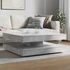 vidaXL Coffee Table 360-Degree Rotatable Concrete Grey 90x90x34.5 cm