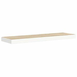 vidaXL Floating Wall Shelf Oak and White 90x23.5x3.8 cm MDF
