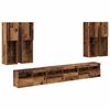 vidaXL TV Wall Cabinet Set Wall-mounted 7 pcs Old Wood Engineered Wood