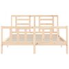 vidaXL Bed Frame without Mattress King Size Solid Wood Pine