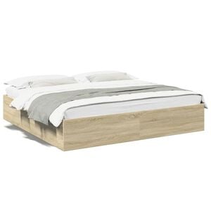 vidaXL Bed Frame without Mattress Sonoma Oak 200x200 cm