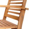 vidaXL Chair 2 pcs Brown 65 x 60 x 76.5 cm Solid Teak Wood