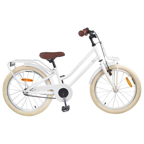 vidaXL Kids Bike 20'' for 6-11 Years Old White