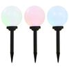 vidaXL Solar Lamp | Set of 3 | White | Polypropylene | Small | Solar