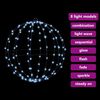 vidaXL Ball with 120 LEDs Cold white 40 cm Metal