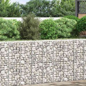 vidaXL Gabion Raised Beds 3 pcs 30x30x100 cm Iron