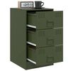 vidaXL Bedside Cabinets 2 pcs Olive Green 34.5x39x62 cm Steel
