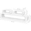 vidaXL Wall Cube Shelves 6 pcs White