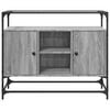 vidaXL Sideboard with Glass Top Grey Sonoma 98x35x81 cm Engineered Wood
