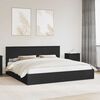 vidaXL Storage Bed with Headboard Black 200 x 200 cm Engineered Wood