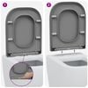 vidaXL Toilet Seat Grey 47.5 x 35 x 3.6 cm Duroplast