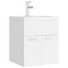 vidaXL Sink Cabinet With Basin | White | Ceramic basin, Engineered wood cabinet