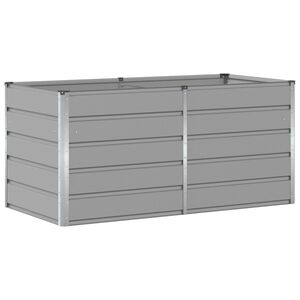 vidaXL Planter Light Grey 160 x 80 x 75 cm Steel