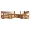 vidaXL Outdoor Sofa Set 4 pcs Natural Solid Acacia Wood