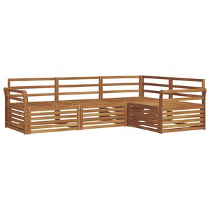 vidaXL Outdoor Sofa Set 4 pcs Natural Solid Acacia Wood