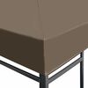 vidaXL Gazebo Top Cover 310 g/m² 3x4 m Taupe