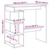vidaXL Bar Table with Storage Rack Artisan Oak 100x48x101.5 cm