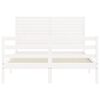 vidaXL Bed Frame without Mattress White 120x200 cm Solid Wood